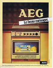 1981 ADVERTISING ADVERTISING ADVERTISEMENT AEG oven le beau mänager