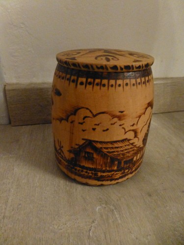 Boite bois pyrogravure - boite, deco