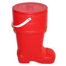 Vintage Empty Dash Advertising Laundry Barrel Plastic Christmas Boot Red