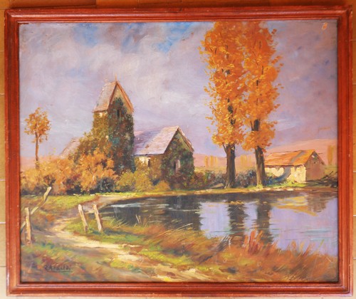 Grand tableau signé arnoldi - grand,