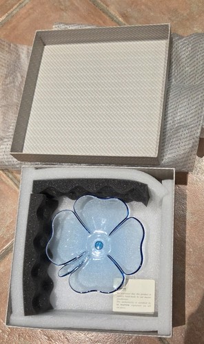 Blue murano glass clover - murano,