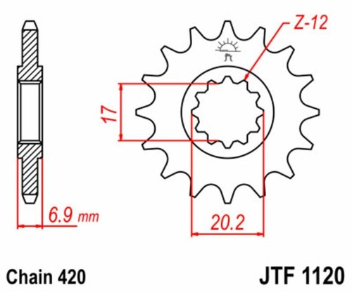 Pignon sprockets dents - pignon, jt