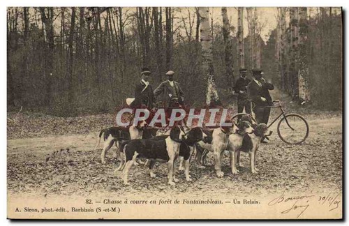 Chasse courre forêt de - chasse, en