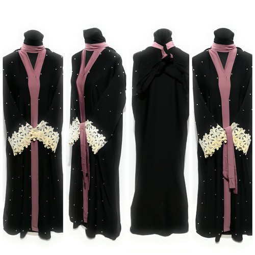 Robe maxi abaya femme ouverte - robe,