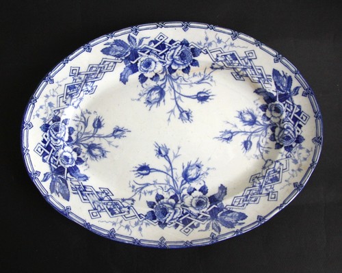 Plat ancien faïence - plat, en