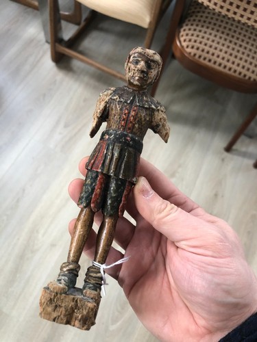 Curieuse sculpture homme - , bois
