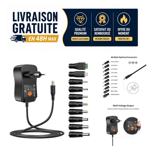 Adaptateur secteur universel