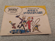 spirou carte postale joyeux anniversaire Franquin
