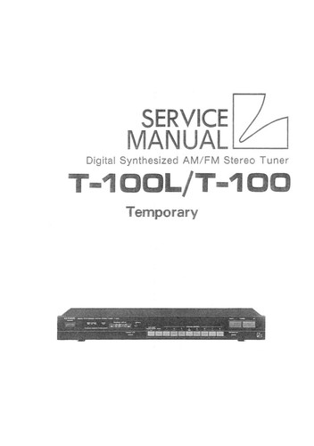 Service manuel instructions - service,
