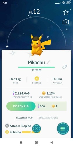 Level shiny male pikachu - 1,