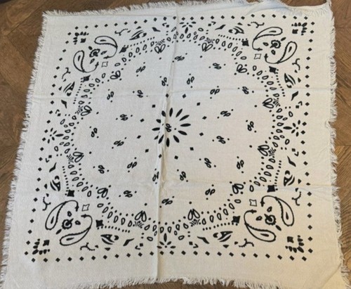 Grand bandana noir blanc - bandana,
