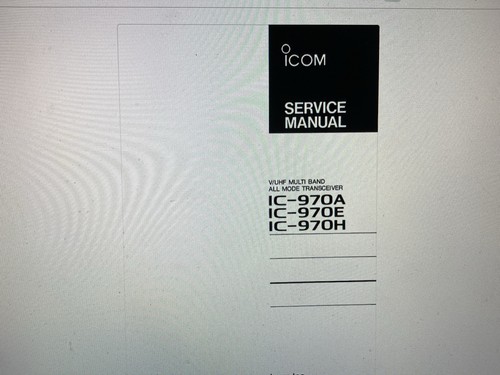 Icom 970a service manual - icom,