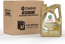 Castrol EDGE 5W-30 Synthetic Motor Oil 5Qt x 3 Pack Extended Performance 