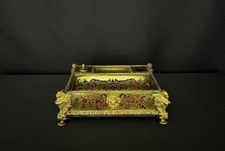 Encrier ancien en marqueterie