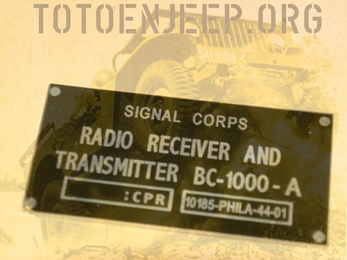 Plate plaque radio ww2 - plate,
