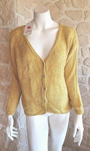 Gilet maille ocre - , avec
