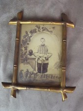 CADRE-PHOTO, ancien, en laiton