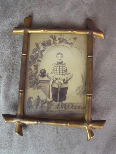 Cadre photo ancien en laiton - cadre-photo,,