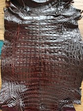 Alligator leather Cayman Skin Italian genuine crocodile leather, exotic leather 