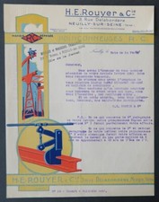 Invoice NEUILLY / SEINE ROUYER POINCONNEUSE R C illustrated header 50