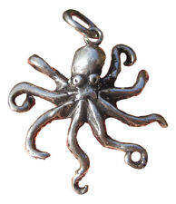 925 Silver Octopus Ocean Marine Life Pendant  Necklace