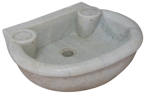 Lavabo vasque marbre blanc - en,