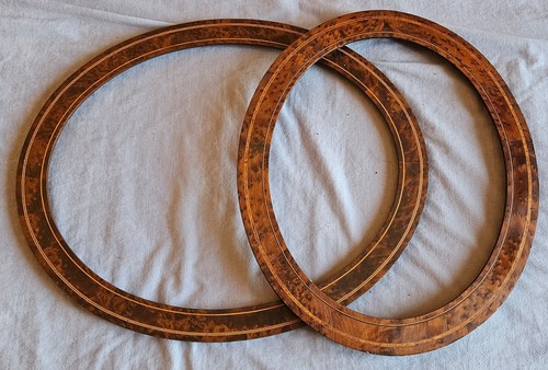 Lot cadres ovales en bois - ovales,