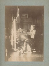 workshop painting painter easel albumin photo photography era