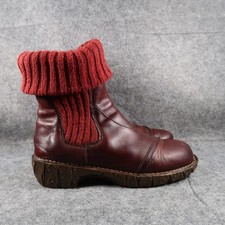 El Naturalista Shoes Womens 40 Boots Leather Knit Pull On Comfort N097 Yggdrasil