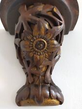 Art Nouveau Solid Wood Carved Applique Console