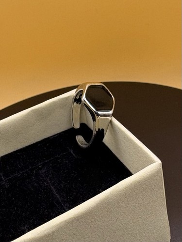 Chevalière bague octogonale - bague,