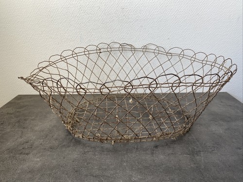 Ancien panier fer corbeille - ancien, en