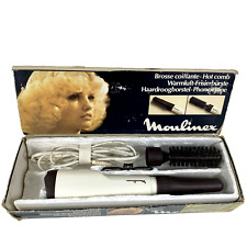 Vintage Moulinex Model 523 Hairdressing Brush with Comb and Warming Brush
