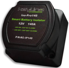 KeyLine Chargers 12V 140 Amp Dual Battery Smart Isolator VSR