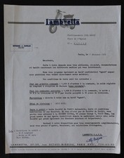 Facture LAMBRETTA 1971 Scooter