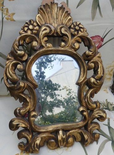 Miroir baroque bois doré - bois,