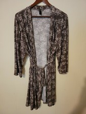 MARILYN Monroe intimates robe xl pretty brown cream flowers