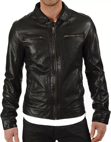 Blouson motard cuir - de,