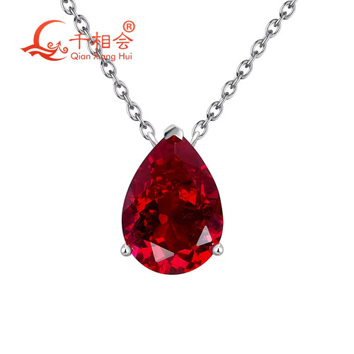 Pendentif argent 925 rubis - 925,