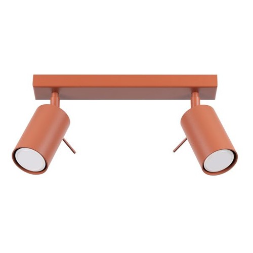Plafonnier acier ocre rouge - plafonnier,