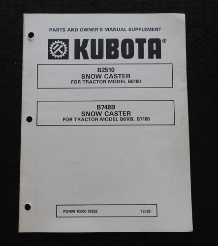 Kubota b5100 b6100 b7100 - kubota,