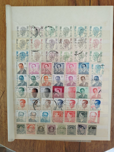 60 timbres belgique - de,