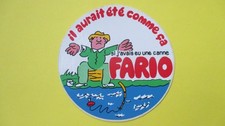 FARIO fishing rod fisherman advertising sticker (diameter 10.7 cm)