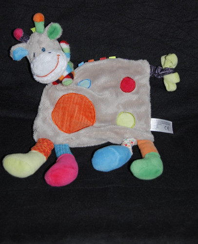 Doudou plat girafe zoé - plat,