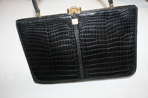 Sac main style croco cuir - à,