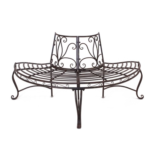 Banc métal demi - banc, "demi-cercle"