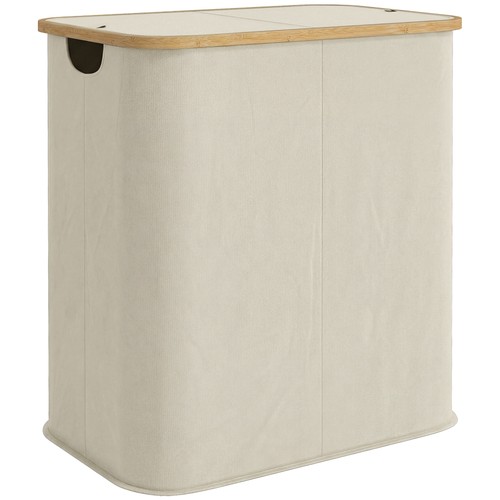Homcom panier linge double - linge,