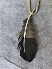 Appartment a' Louer Paris French Designer Black Metal Feather Snake Necklace 62g