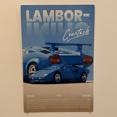 Plaque métal lamborghini - plaque,
