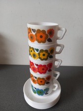 VINTAGE LOT 5 TASSES A CAFÉ